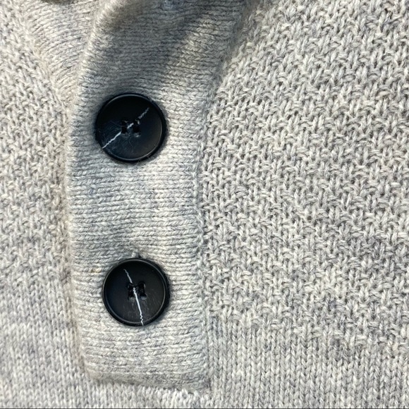 Telluride Clothing 80% Lambswool Henley Sweater Gray Soft; Men’s Size X-Large - Picture 6 of 10